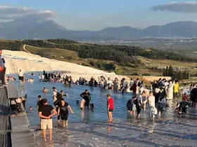 Pamukkale bayramda 113 bin ziyaretçiyi ağırladı
