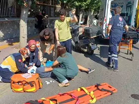 Panik fren kaza getirdi: 1 yaralı
