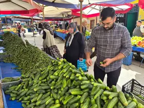 Pazarda turşu mesaisi başladı
