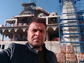 Ravza Camii yapımında iskeleden düşen işçi hayatını kaybetti
