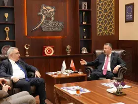 Rektör Kırışık KARDEMİR Genel Müdürü Peker ile bir araya geldi
