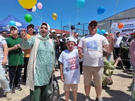Rize’de balonlar 9 yaşında lösemiden kurtulan Egemen için uçtu
