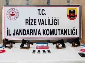 Rize’de ruhsatsız silah operasyonu: 1 gözlatı
