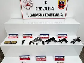 Rize’de ruhsatsız silah ve uyuşturucu operasyonu
