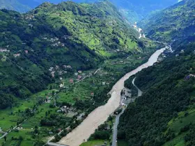 Rize’de selin etkili olduğu Fırtına Vadisi havadan görüntülendi
