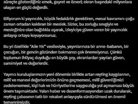 RTÜK Başkanı Şahin: "Reyting çabasının tatlı bir rekabet anlayışıyla sürdürülmesi en önemli temennimizdir"
