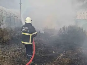 Samandağ’da bahçe yangını
