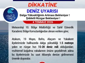 Samsun Valiliği’nden ’denize girilmemesi’ uyarısı
