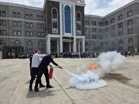 Samsun’da belediye binasında yangın tatbikatı
