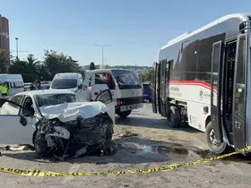 Samsun’da otomobil ile halk otobüsü çarpıştı: 7 yaralı