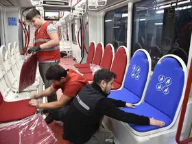 Samsun’da tramvayların koltukları yenileniyor
