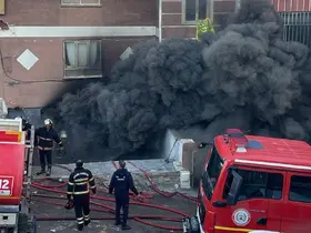 Şanlıurfa’da koltuk ve yatak üretimi yapılan atölyede korkutan yangın
