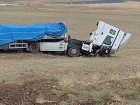 Şarampole yuvarlandı, burnu bile kanamadan kurtuldu
