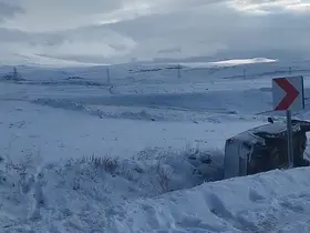 Sarıkamış’ta otomobil takla attı: 1 yaralı
