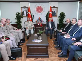 Savunma Sanayii Başkanı Görgün, mevkidaşı Zaher’i makamında ağırladı
