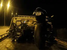Seyir halindeki 2 motosiklet çarpıştı, sürücüler yaralandı
