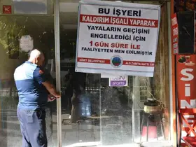 Siirt’te kaldırım işgali yapan iki işletmeye geçici kapatma cezası
