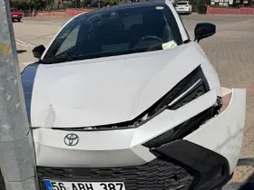 Siirt’te otomobil aydınlatma direğine çarptı
