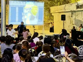 Silopi’de çocuklar için açık hava sineması
