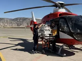 Silopi’de hasta bebek için helikopter ambulans havalandı
