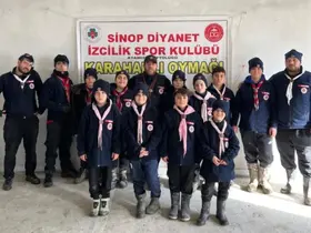 Sinoplu izcilerden zorlu kış kampı
