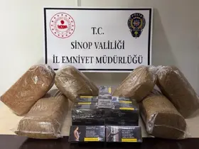 Sinop’ta 30 kilo tütün ve 3 bin makaron ele geçirildi
