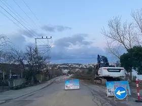 Sinop’ta çöken yolda onarım çalışmaları sürüyor
