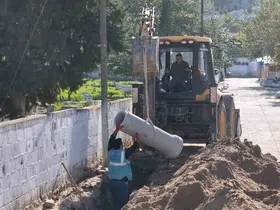Söke’de yağmur suyu hattı çalışmaları sürüyor
