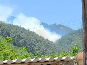 Soma’daki orman yangınına müdahale devam ediyor
