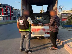 Sosyal medyadaki görüntüler ihbar oldu, kamyonet sürücüsüne ceza kesildi
