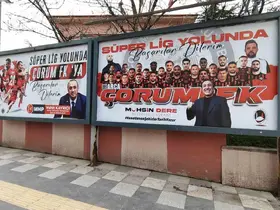 Sungurlu’dan Çorum FK’ye Süper Lig yolunda pankartlı destek
