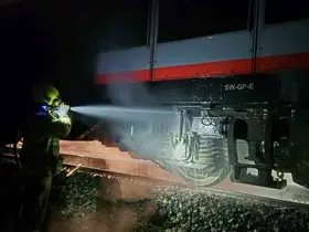 Susurluk’ta yük treninde yangın paniği
