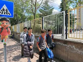 Talas’ta okul geçitleri hem sevimli hem güvenli
