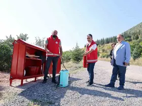 Talas’ta yangına karşı ‘yangın kalkanı’
