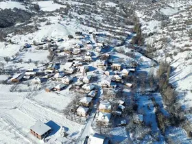 Tarihi ilçede kış güzelliği
