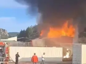 Tarlada bulunan barakada çıkan yangın korkuttu
