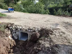 Taşkın  riskine karşı kutu menfez çalışması
