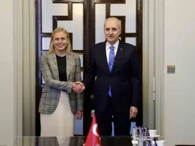 TBMM Başkanı Kurtulmuş, Finlandiya Dışişleri Bakanı Valtonen ile görüştü
