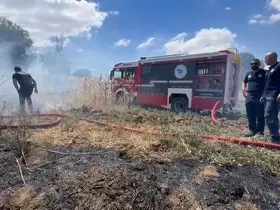 Tekirdağ’da anız yangını 100 dekarlık alana zarar verdi
