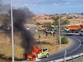 Tekirdağ’da araç alev alev yandı
