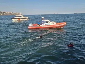 Tekirdağ’da denizde temizlik
