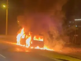 Tekirdağ’da korkutan yangın: Seyir halindeki araç alev topuna döndü
