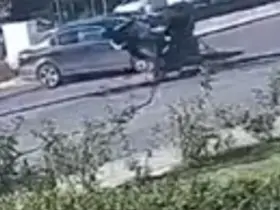 Tekirdağ’da motosiklet lokantanın bahçesine daldı: O anlar kamerada
