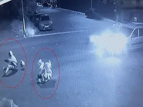 Tekirdağ’da otomobilin çarptığı motosikletten fırladılar
