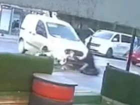 Tekirdağ’da otomobille çarpışan motosikletlinin yaralandığı kaza kamera

