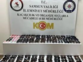 Tekkeköy’de kaçak gözlük operasyonu
