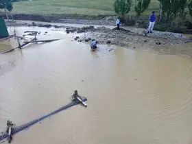 Tekman’da sel felaketi: Evler ve araziler sular altında kaldı
