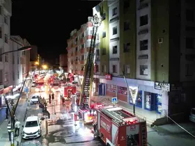 Tekstil atölyesinde yangın paniği
