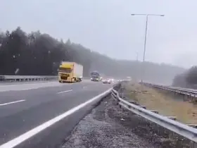 TEM’in Bolu geçişinde kar başladı
