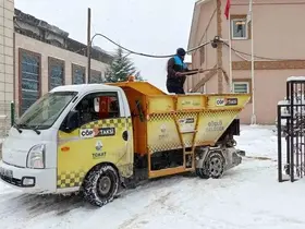 Tokat Belediyesi yoğun kar yağışına karşı tam kadro 7/24 sahada
